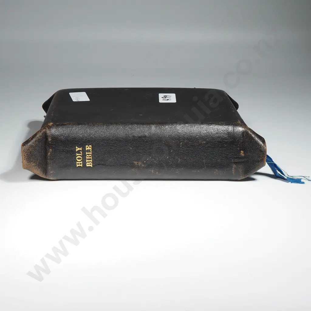 Early King James Bible w Protective Leather Covering Image 1++