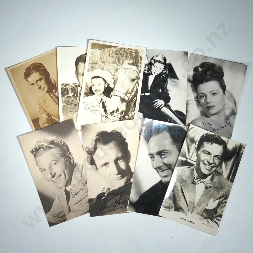 Ten Small Black & White  Facsimile Autographed Photographs of Celebrities Image 1++