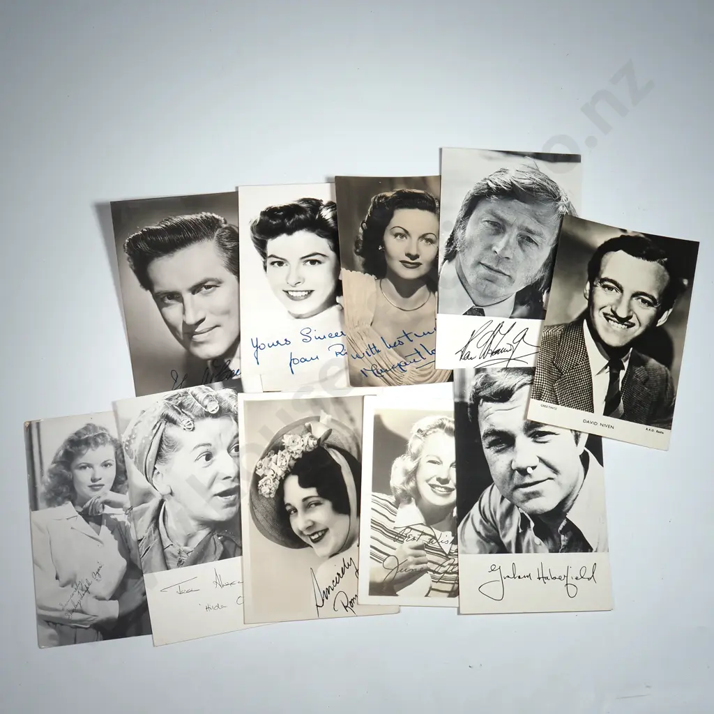 Ten Small Black & White  Facsimile Autographed Photographs of Celebrities Image 1++