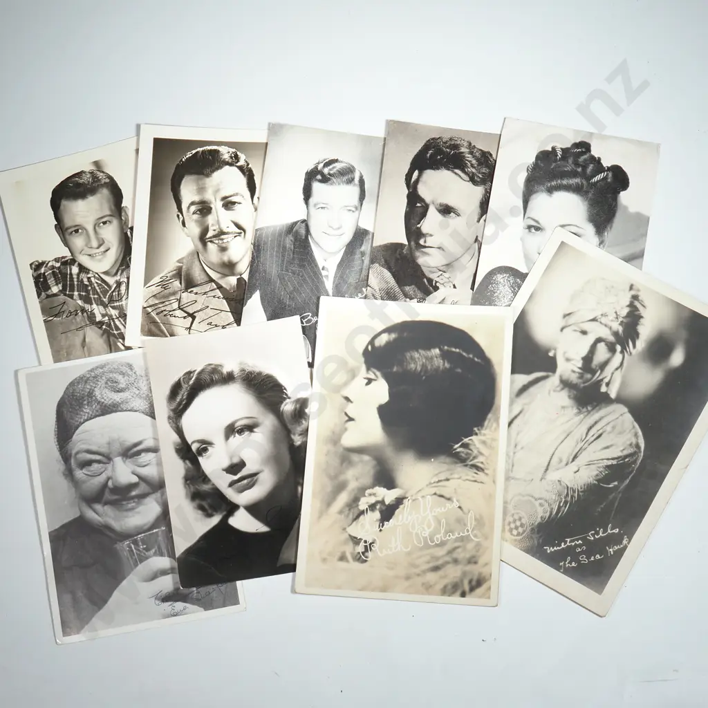 Ten Small Black & White  Facsimile Autographed Photographs of Celebrities Image 1++