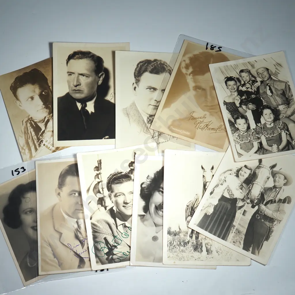 Ten Black & White Facsimile Autographed Photographs of Celebrities Image 1++