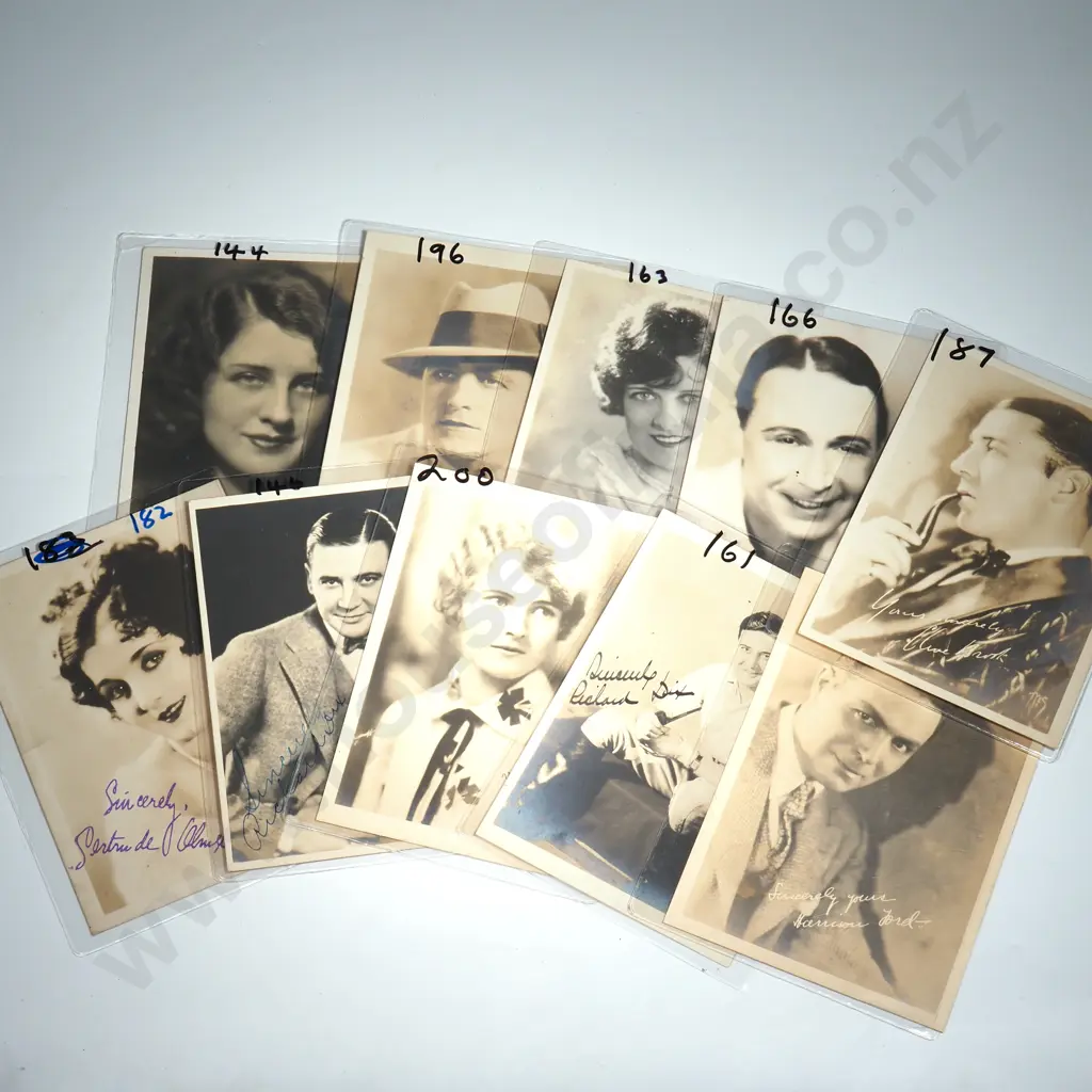 Ten Black & White Facsimile Autographed Photographs of Celebrities Image 1++