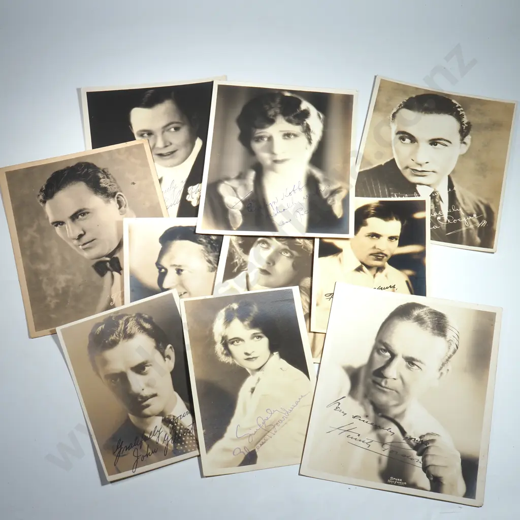 Ten Black & White Facsimile Autographed Photographs of Celebrities Image 1++