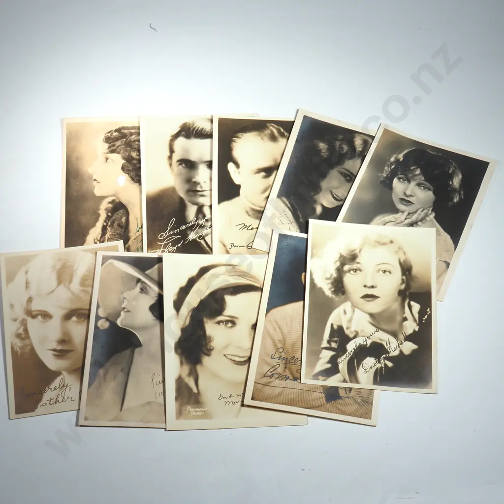 Ten Black & White Facsimile Autographed Photographs of Celebrities Image 1++