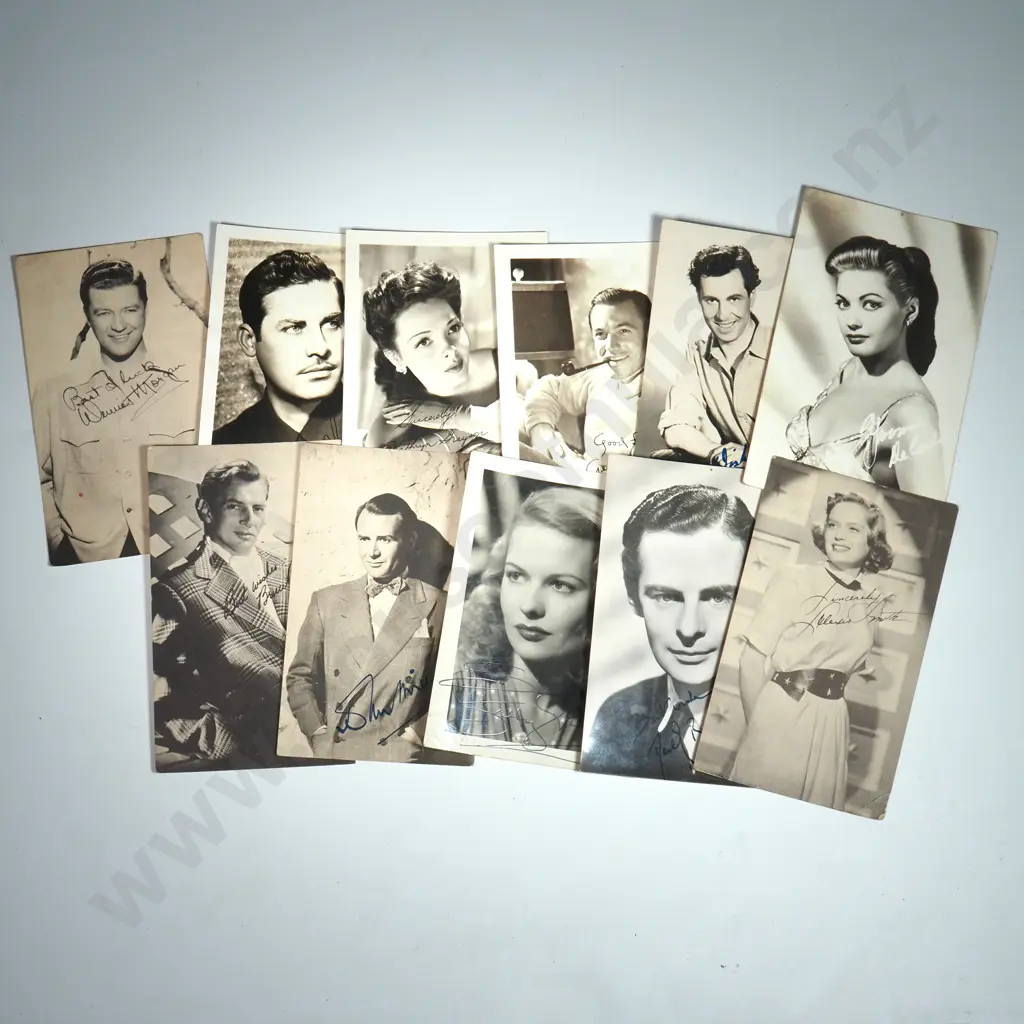 Ten Small Black & White  Facsimile Autographed Photographs of Celebrities Image 1++