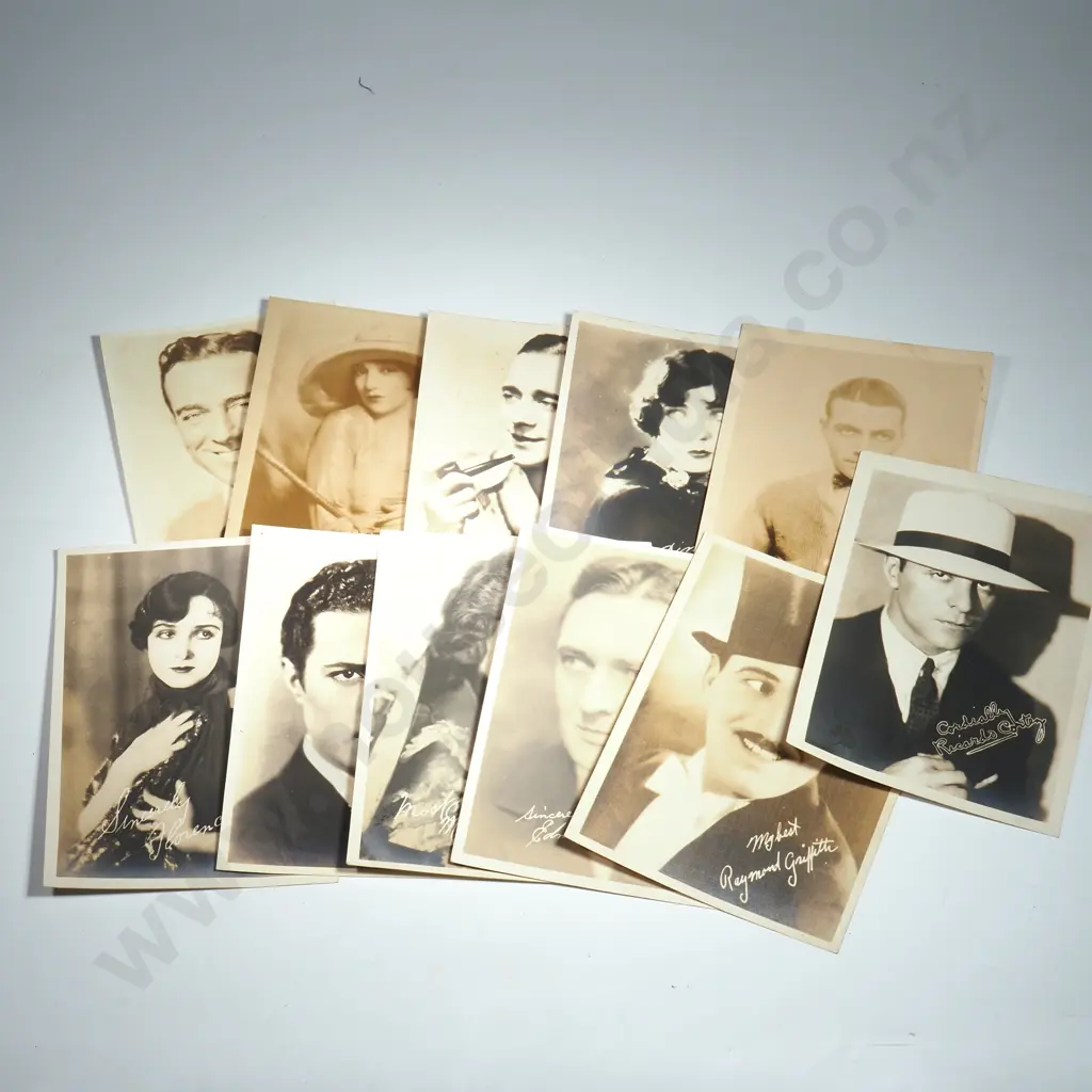 Ten Black & White Facsimile  Autographed Photographs of Celebrities Image 1++