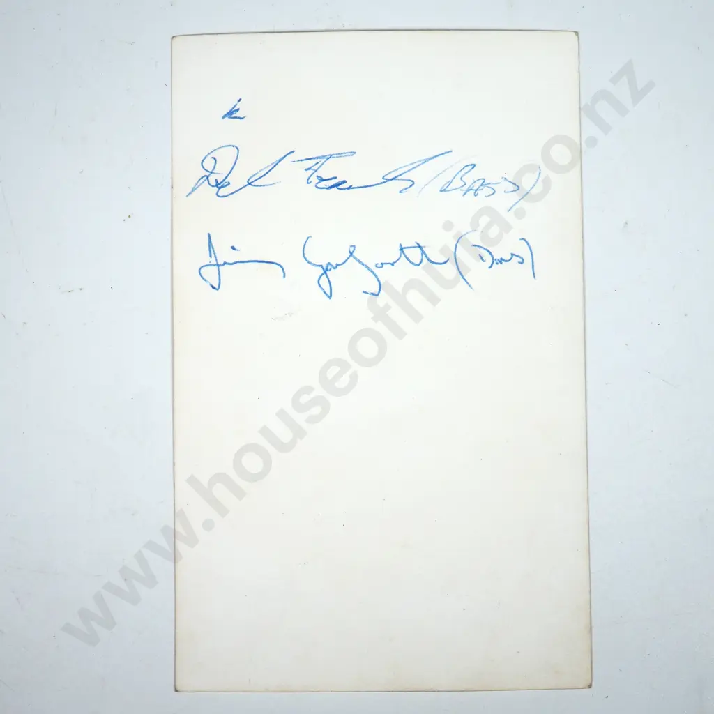 Signed Postcard Mike Cotton Jazzmen Band -Johnny Beecham, Jim Garforth, Dave Rowberry & Derek Tearle Image 1++