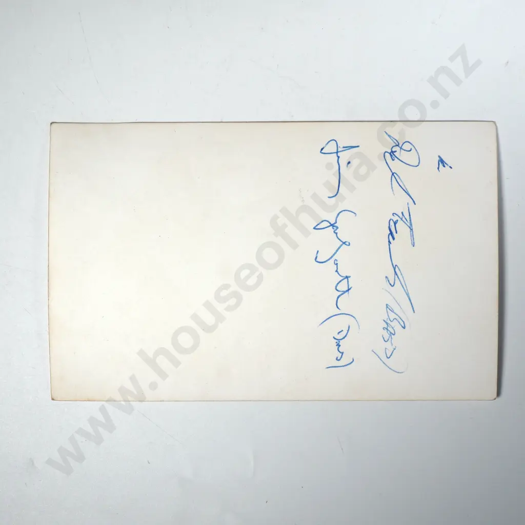 Signed Postcard Mike Cotton Jazzmen Band -Johnny Beecham, Jim Garforth, Dave Rowberry & Derek Tearle Image 1++