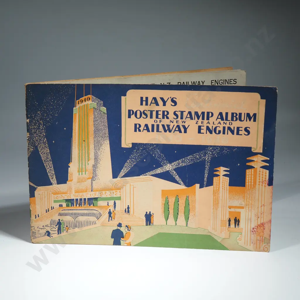 Hays Poster Stamp Album of New Zealand Railway Engines 1840 -1940 For Dominion Centennial Image 1++