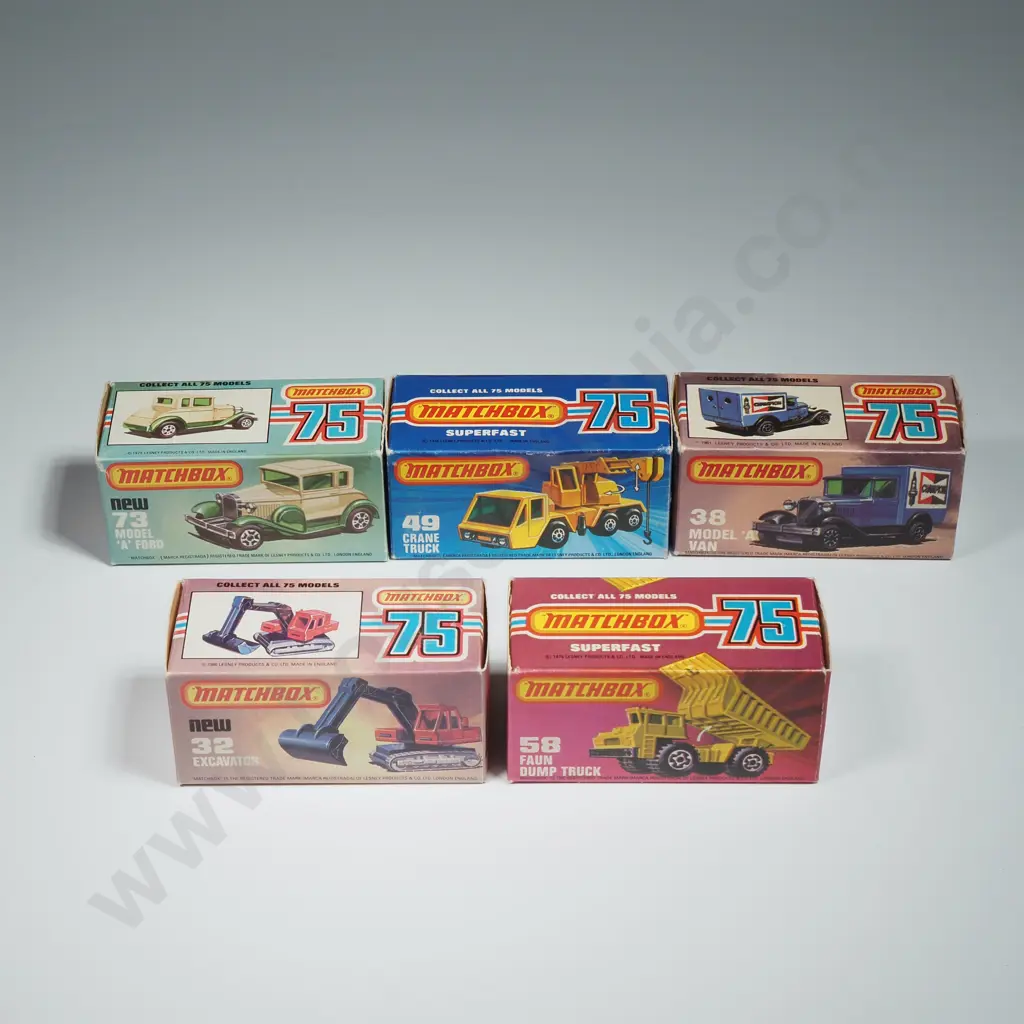 Five Vintagea Matchbox Toys. MIB Image 1++