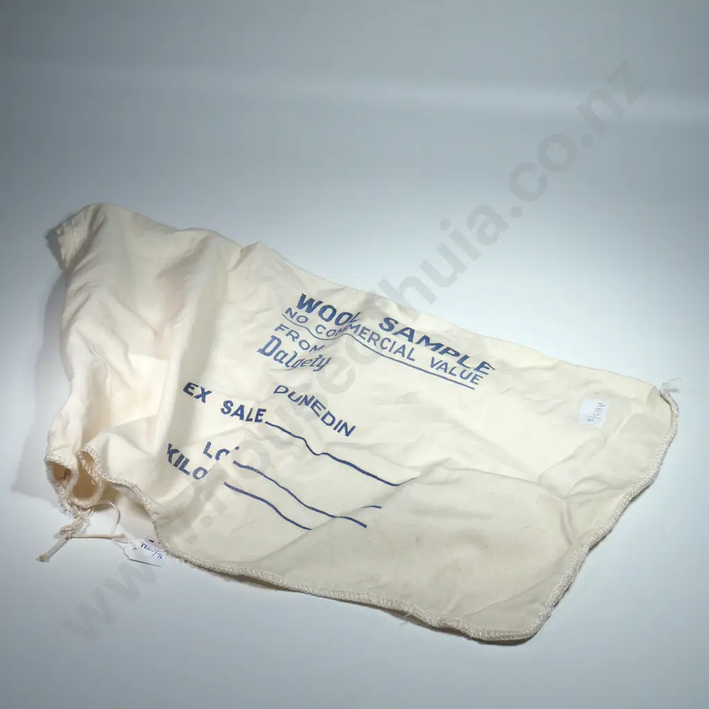 Linen Wool Sample Bag From Dalgety Dunedin  Image 1++