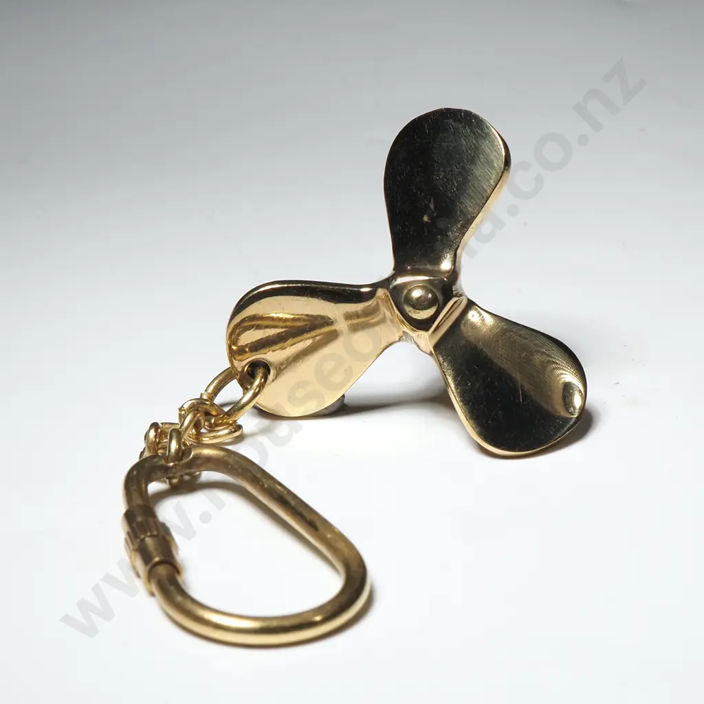 Brass Propeller Keyring Image 1++