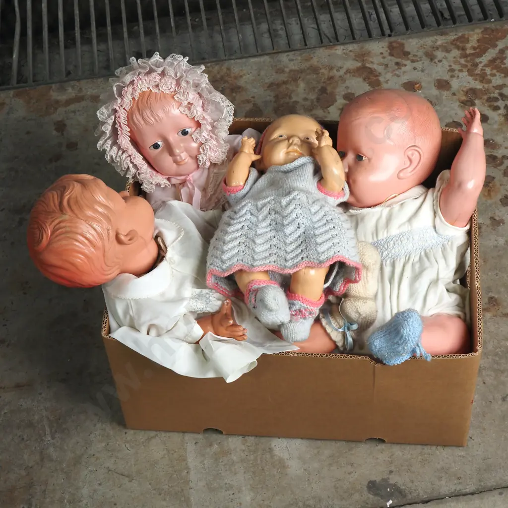 Large Box of Assorted Dolls Image 1++
