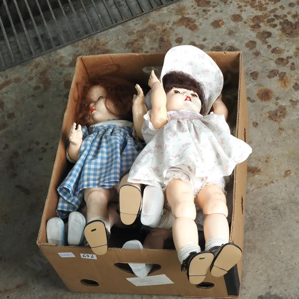 Large Box of Assorted Dolls Image 1++