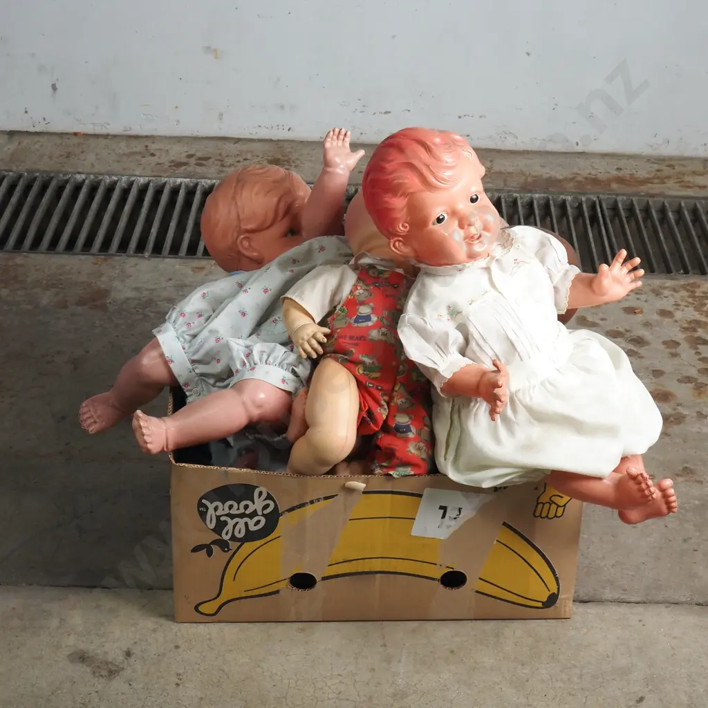 Large Box of Assorted Dolls Image 1++