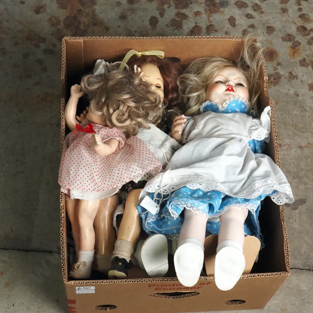 Large Box of Assorted Dolls Image 1++