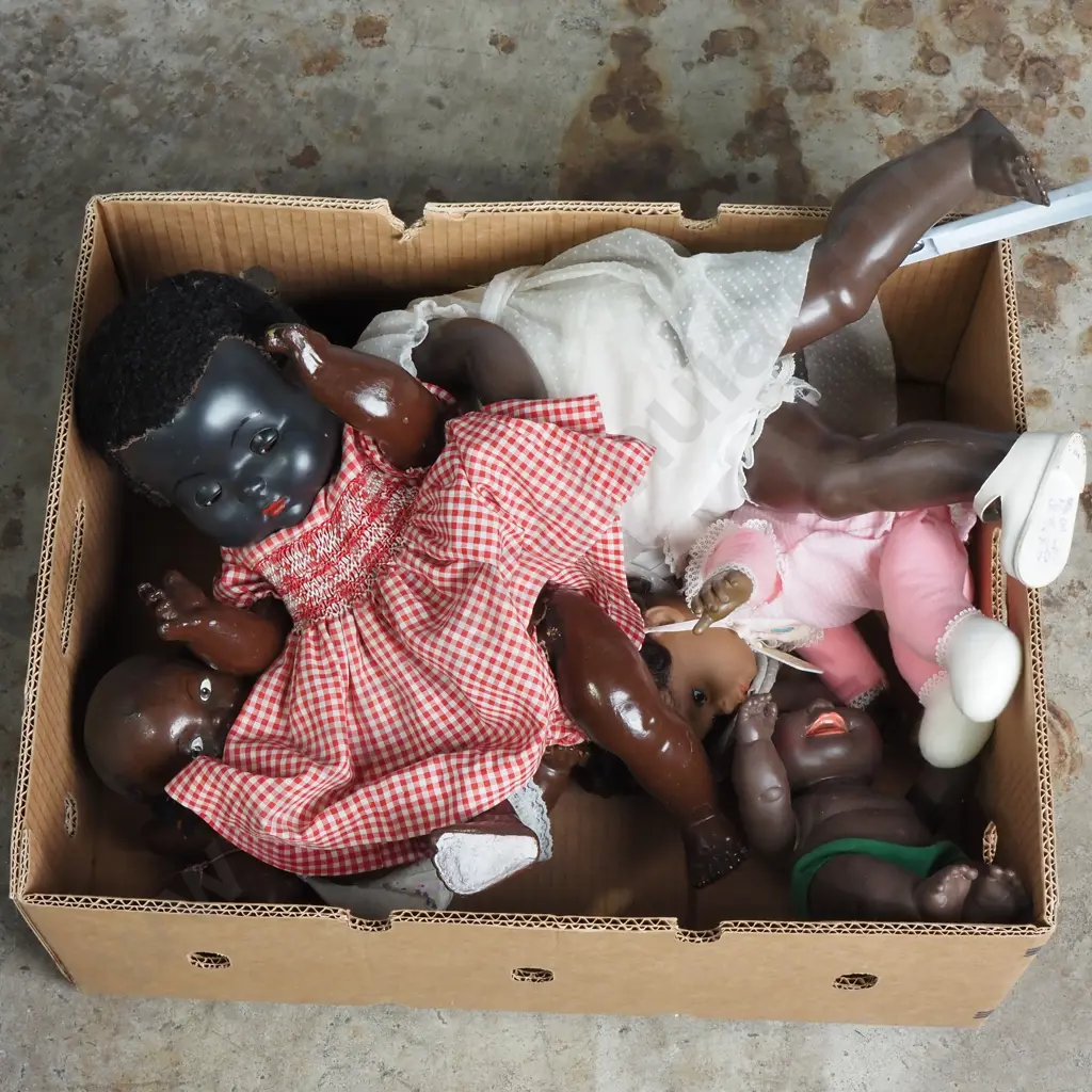 Large Box of Assorted Dolls Image 1++