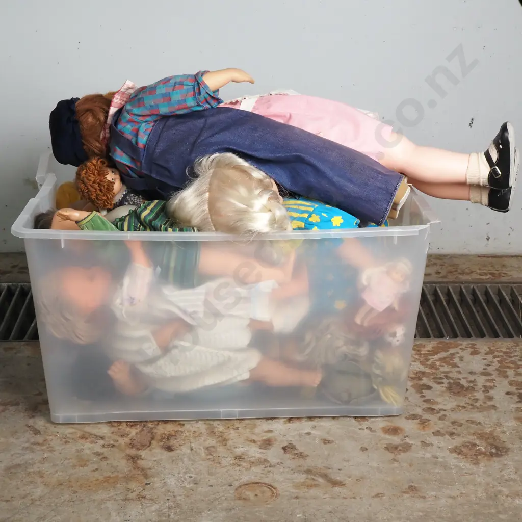 Large Container of Dolls including container Image 1++