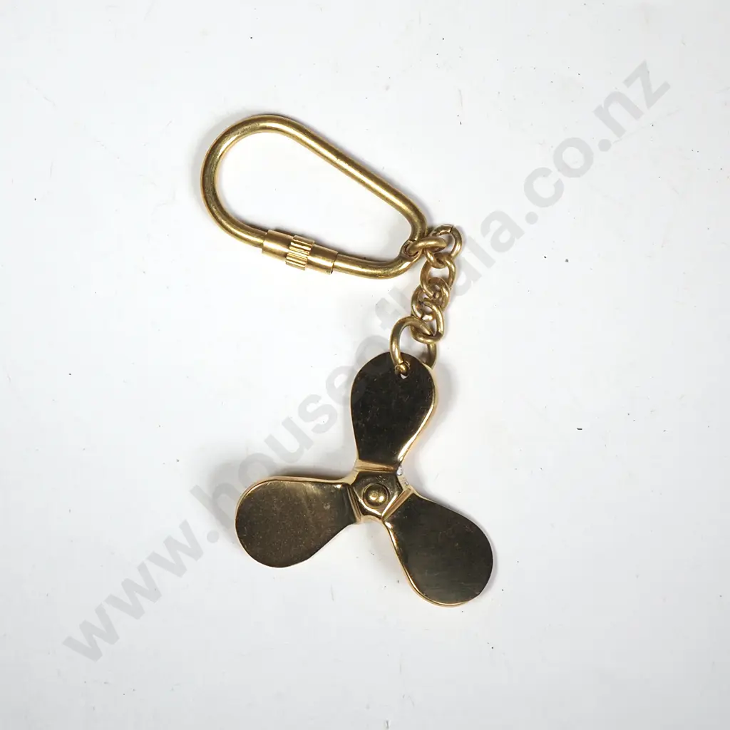 Brass Propeller Keyring Image 1++