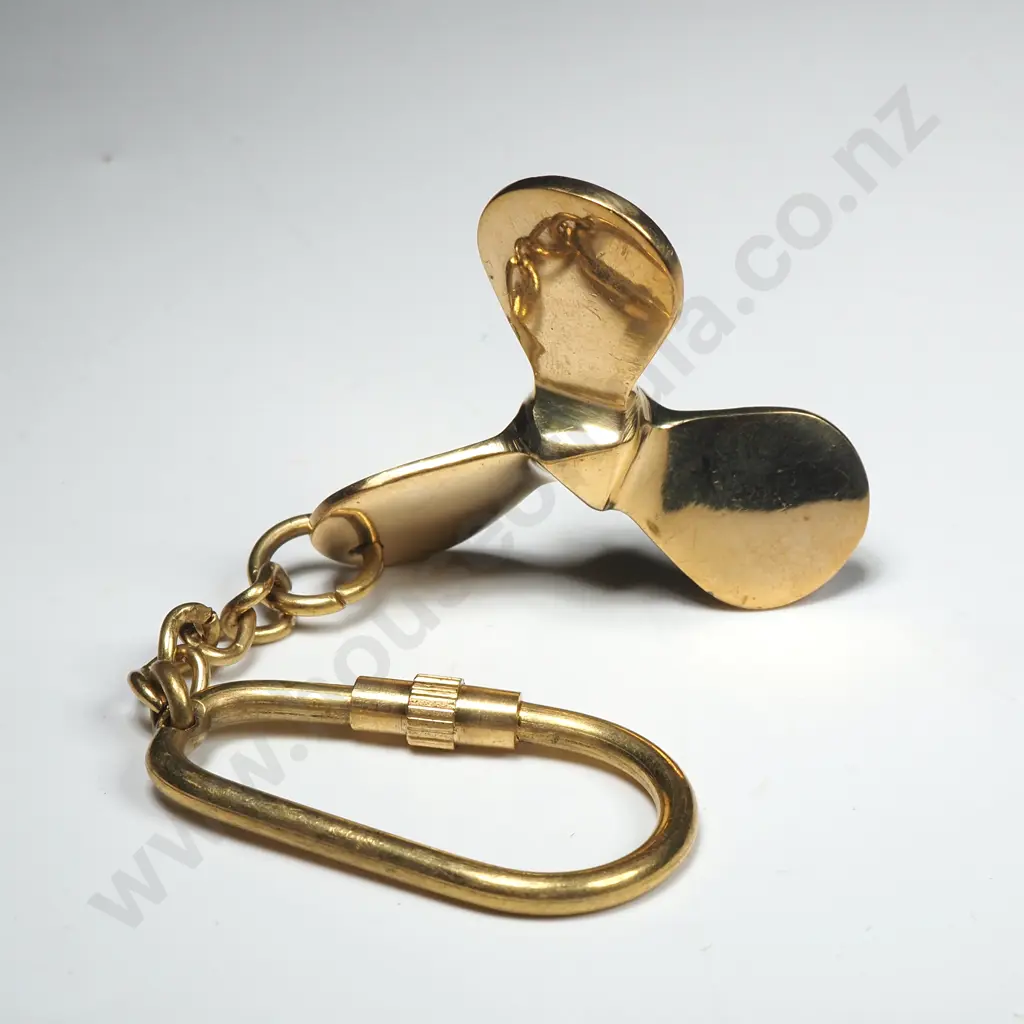 Brass Propeller Keyring Image 1++