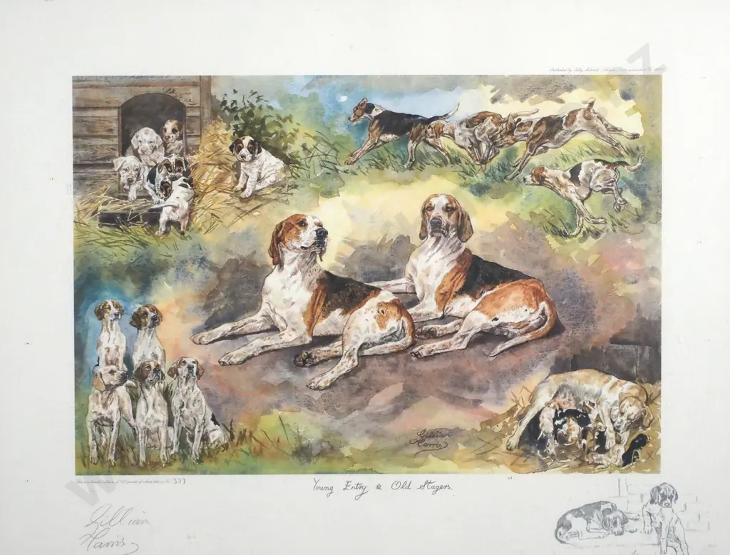Gilliam Harris - Young Entry & Old Stagers, Print Image 1++