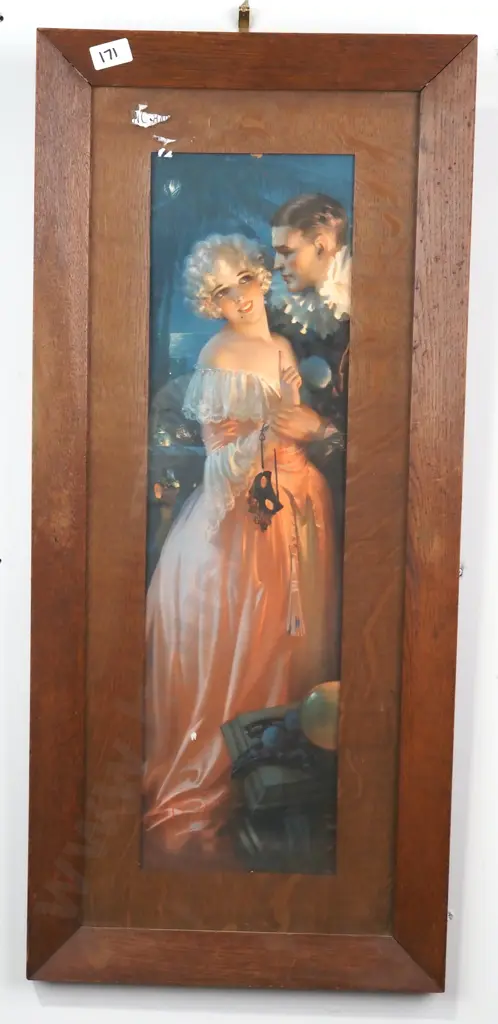 Assorted Lot of Two Prints & an Oil. Image 1++