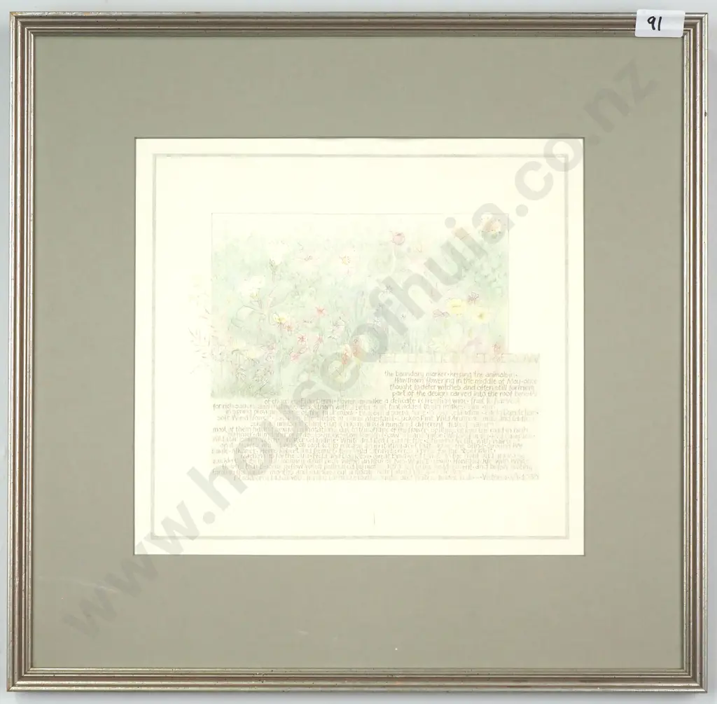 Victoria M - The English Hedgerow, Pencil Image 1++