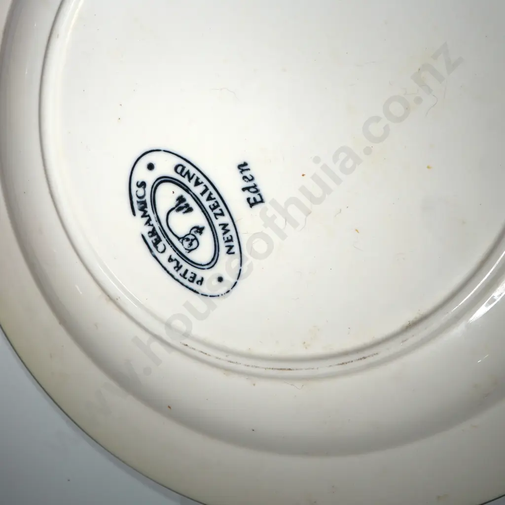 Petra Ceramics Pair of Cups & Saucers, Milk Jug & Sugar Bowl & Large Serving Plate in the Eden Pattern Image 1++