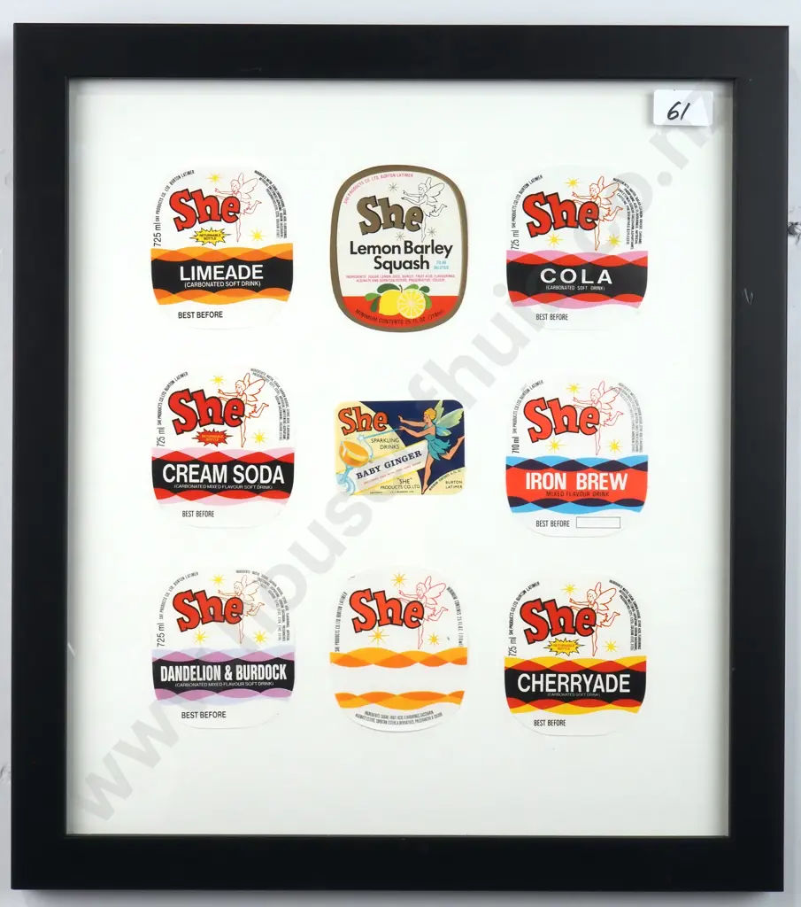 She Products UK -  Art Deco Soft Drink Bottle Labels, Stickers Image 1++