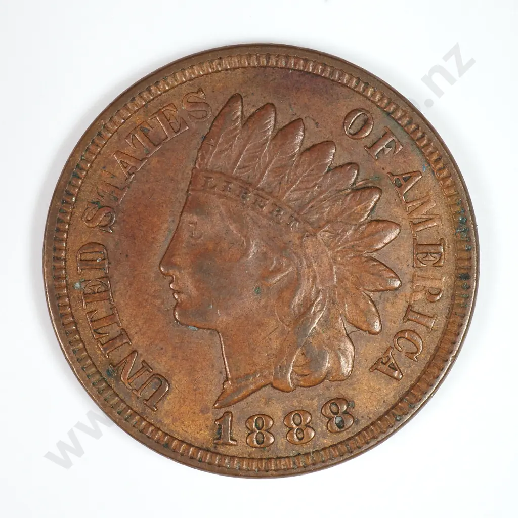 Indian Head Cent: 1887 - Extremely Fine. C.V USD $30 ( NZD $50 ) Image 1++