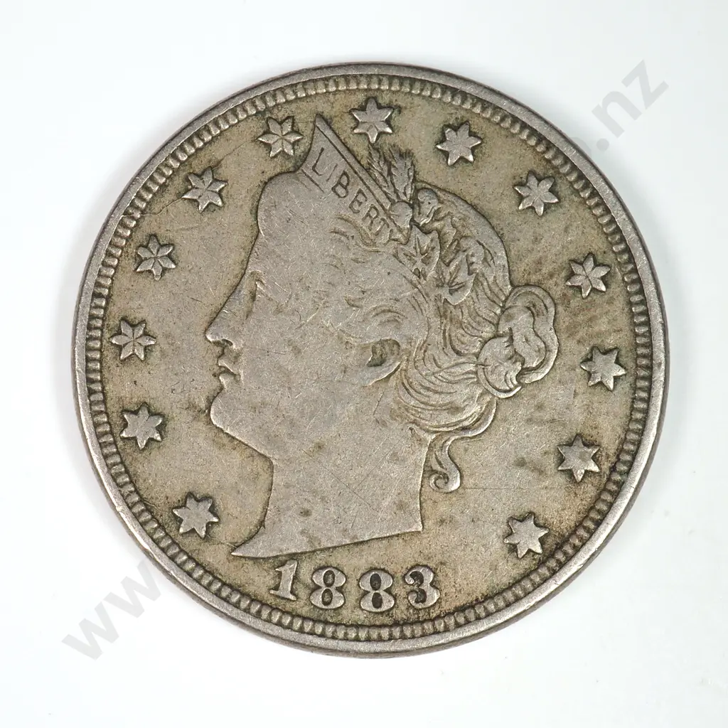 Liberty Nickel: 1883 With Cents - Very Fine. C.V USD $69 ( NZD 120 ) Image 1++