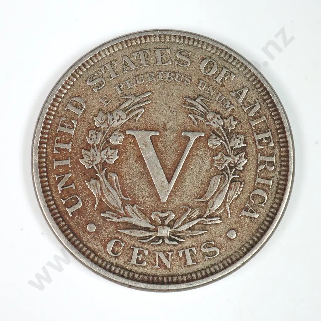 Liberty Nickel: 1900 - Very Fine. C.V USD $19 ( NZD 35 ) Image 1++