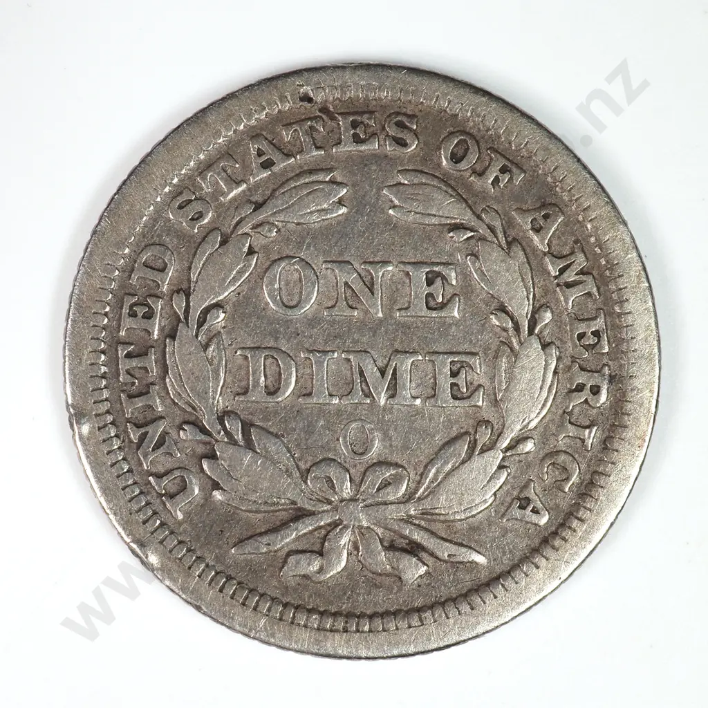 Dime - Capped Bust & Seated Liberty: 1859 O - Fine. C.V USD $34 ( NZD $60 ) Image 1++