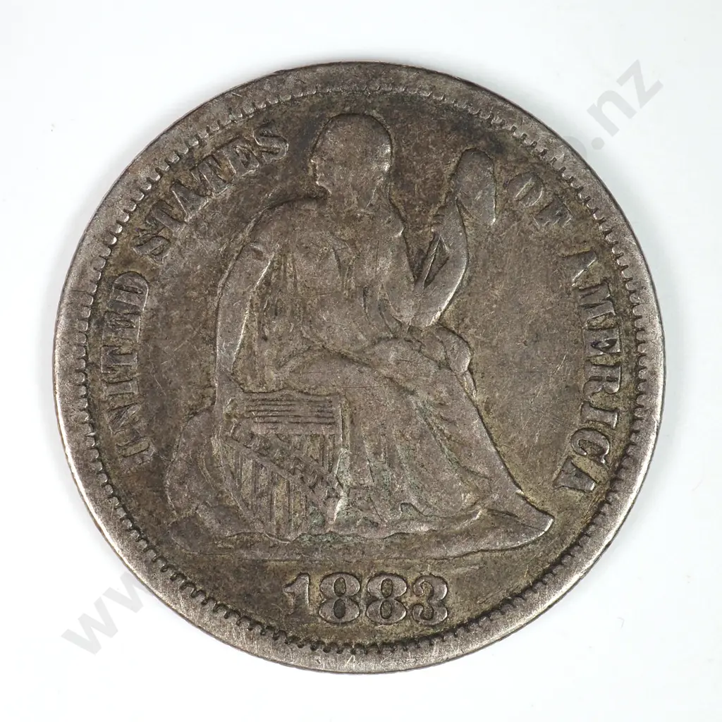 Dime - Capped Bust & Seated Liberty: 1883 - Very Fine. C.V USD $34 ( NZD $60 ) Image 1++
