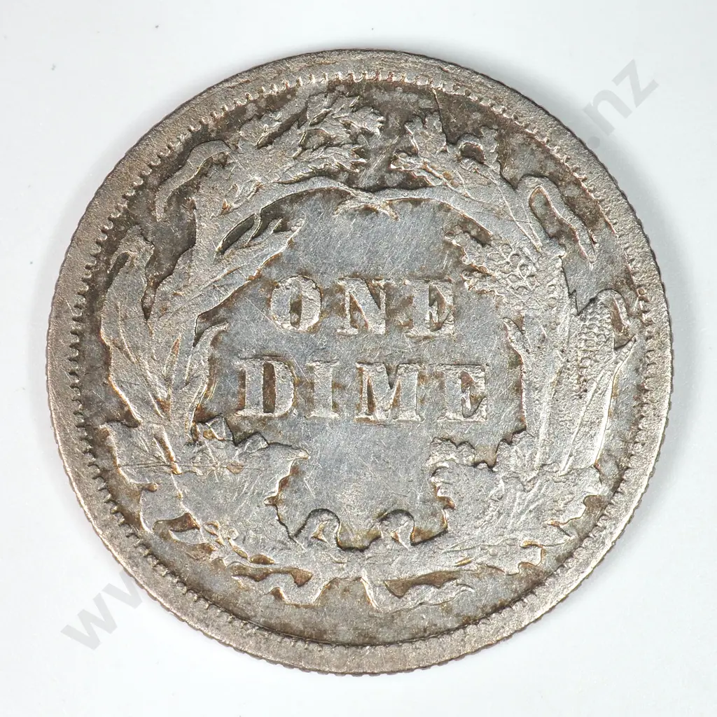 Dime - Capped Bust & Seated Liberty: 1890 - Very Fine. C.V USD $34 ( NZD $60 ) Image 1++