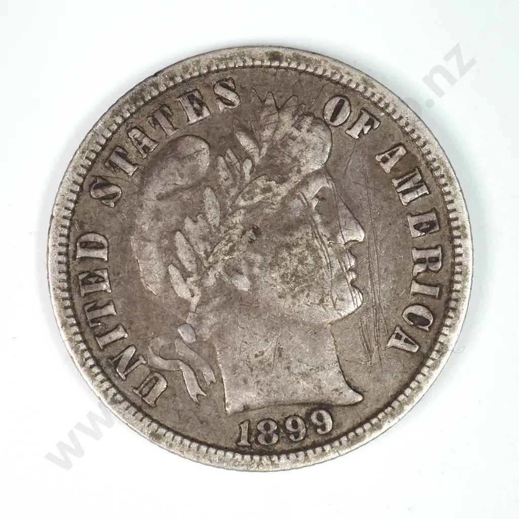 Barber Dime: 1899 S - Very Fine. C.V USD $60 ( NZD $105 ) Image 1++