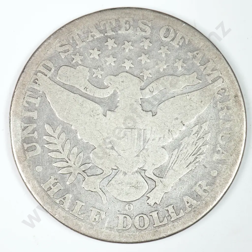 Barber Half Dollar: 1909 O - Good. C.V USD $54 ( NZD $95 ) Image 1++