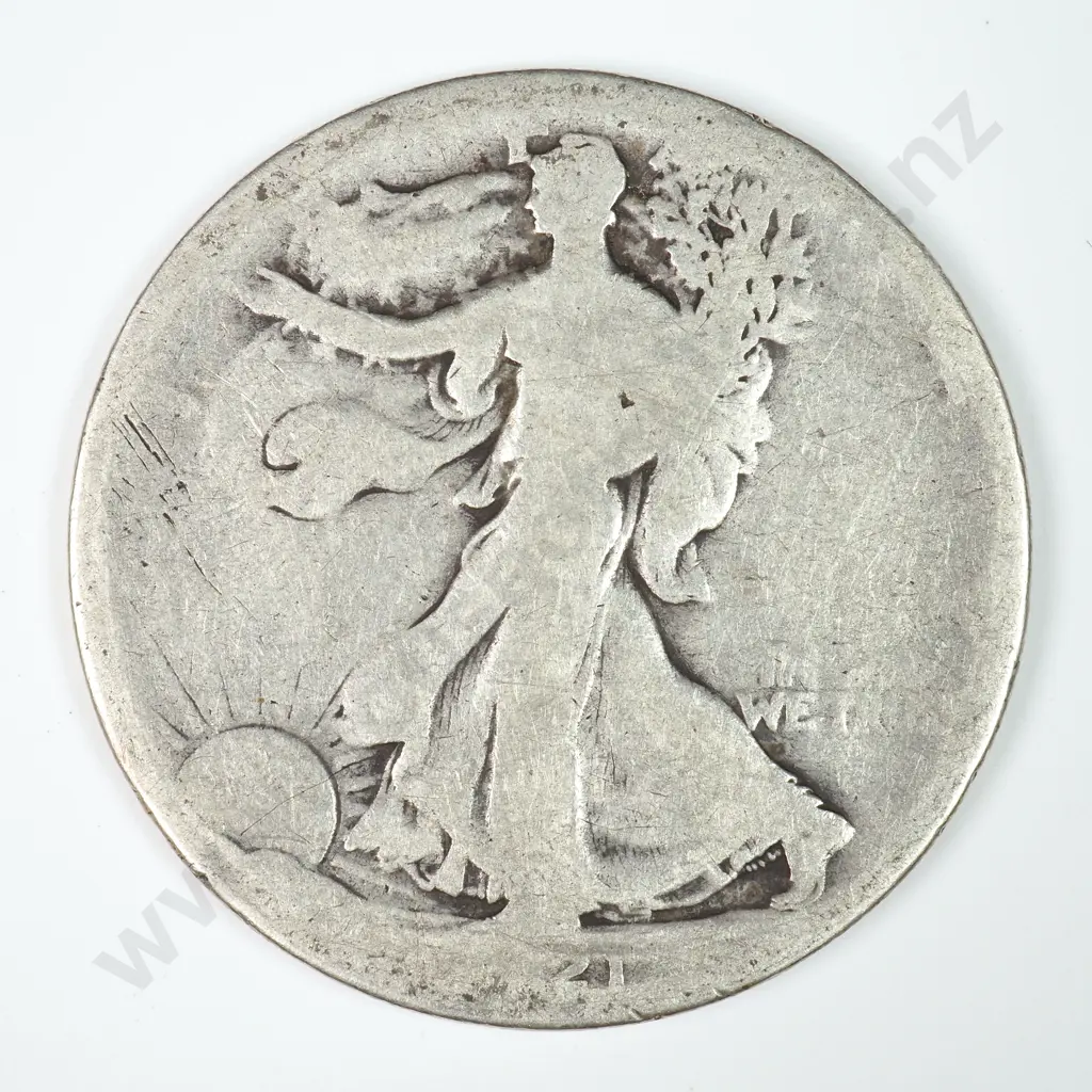 Walking Liberty Half Dollar: 1921 S - Good. C.V USD $120 ( NZD $210 ) Image 1++
