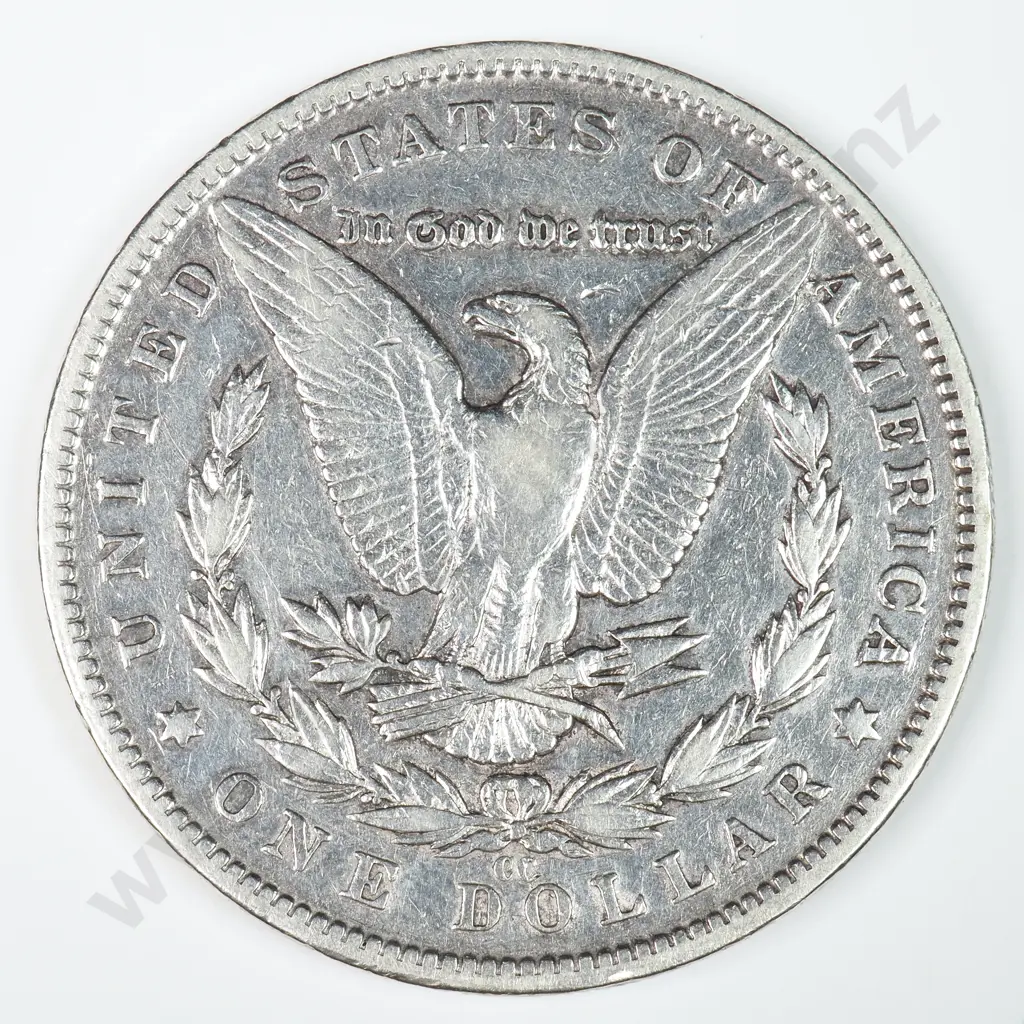 Morgan Dollar: 1890 CC - Cleaned Else Very Fine. Image 1++