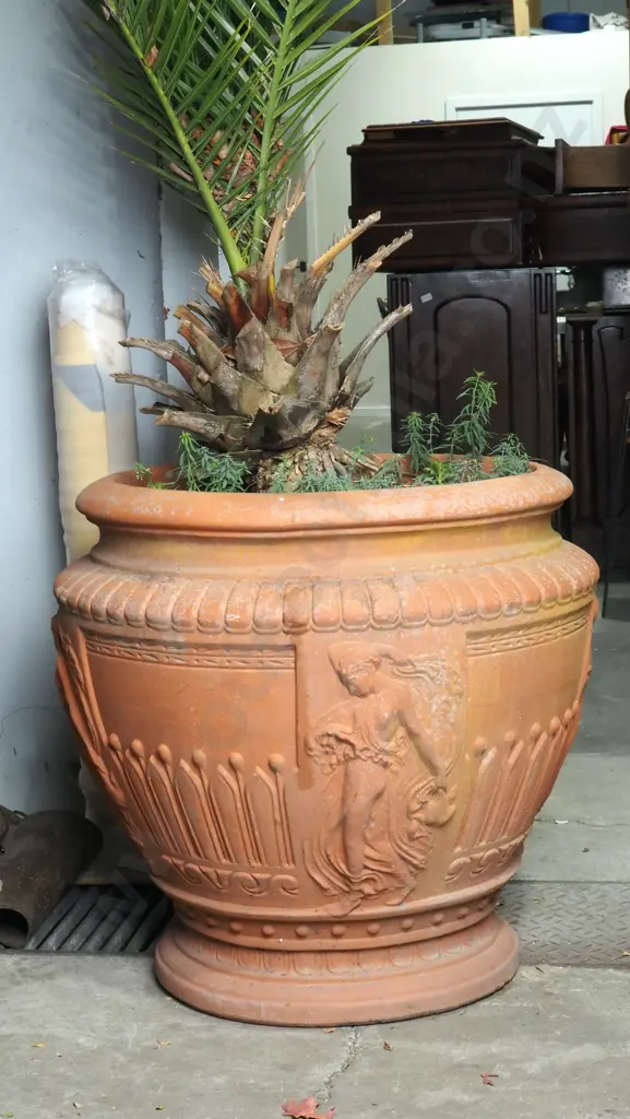 Italian Style Outdoor Planter w Classical Relief Decoration Image 1++