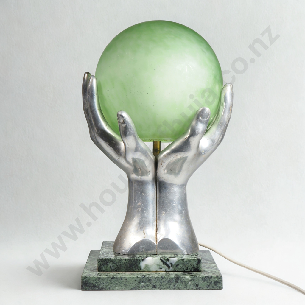 Jon White Hand Lamp w Green Orb Image 1++
