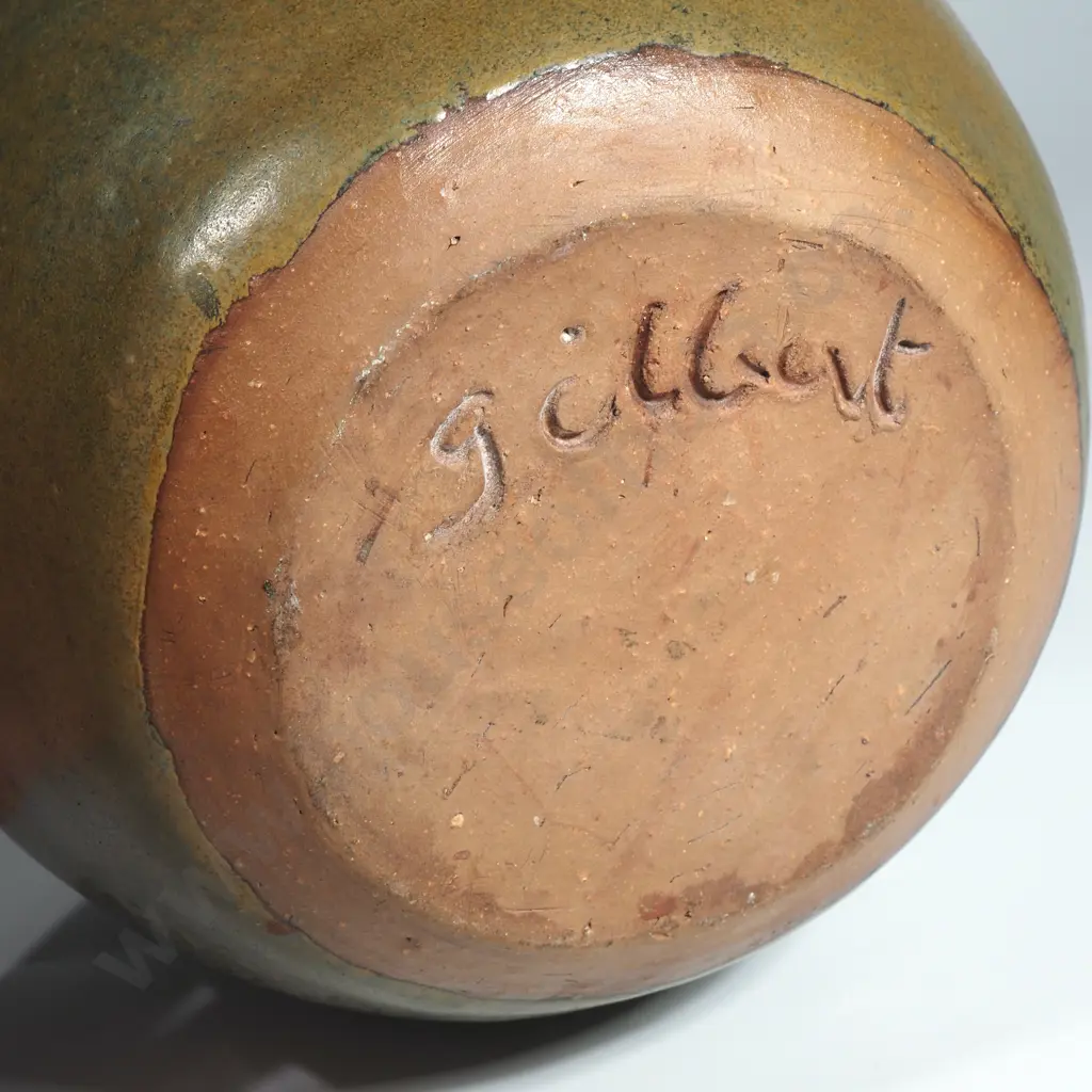 Ovoid Pottery Vase - Signed Image 1++