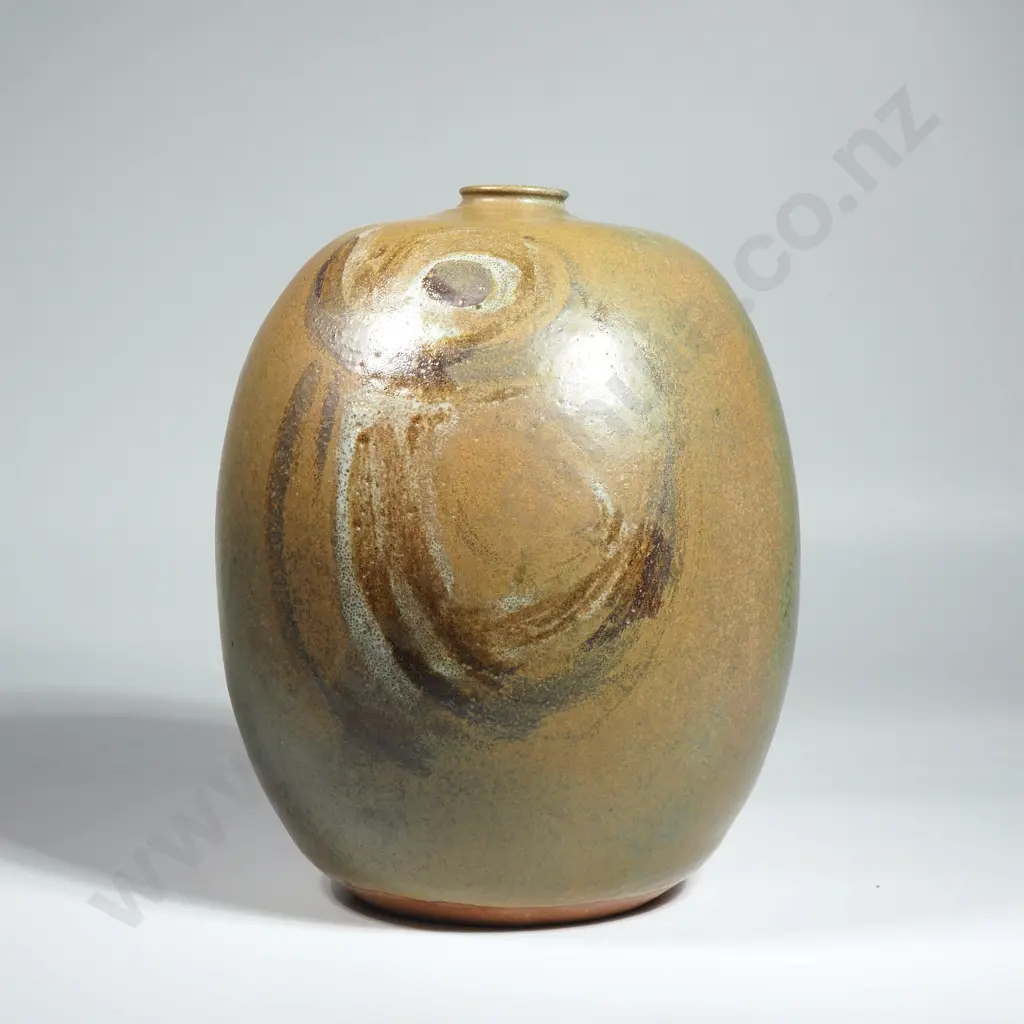 Ovoid Pottery Vase - Signed Image 1++
