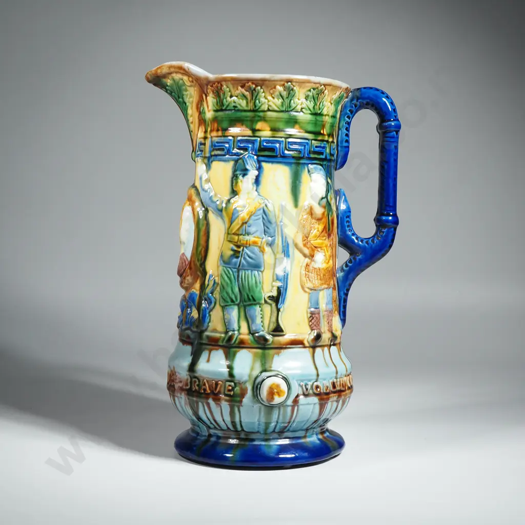 Crimean War Majolica Jug Image 1++