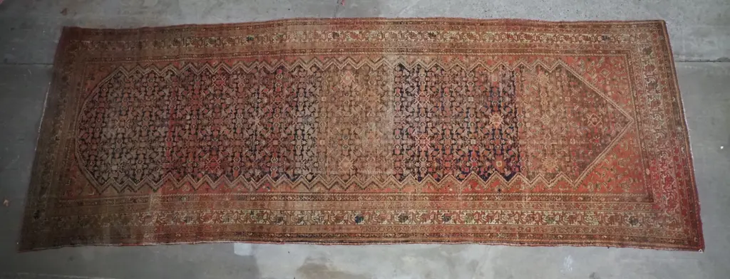 Very Large Hand Knotted Persian Rug w Blue & Autumn Tones Image 1++