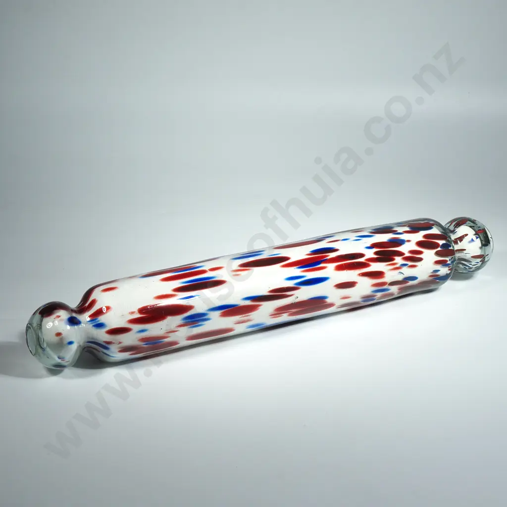 Victorian Nailsea Splatter  Glass Rolling Pin Image 1++