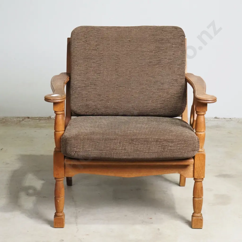 Danish Mid Century Oak Easy Chair - attrib Henry Kjaernulf, 1960s Image 1++