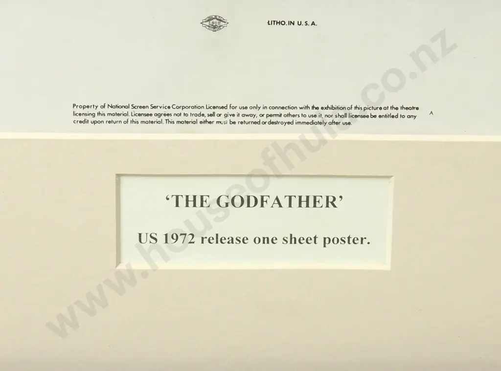 The Godfather US 1972 Release One Sheet Poster Image 1++