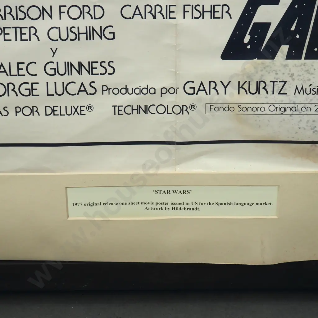 Hildebrandt Bros - Star Wars: A New Hope, (La Guerra de las Galaxias), 1977 Original Release One Sheet Movie Poster Image 1++