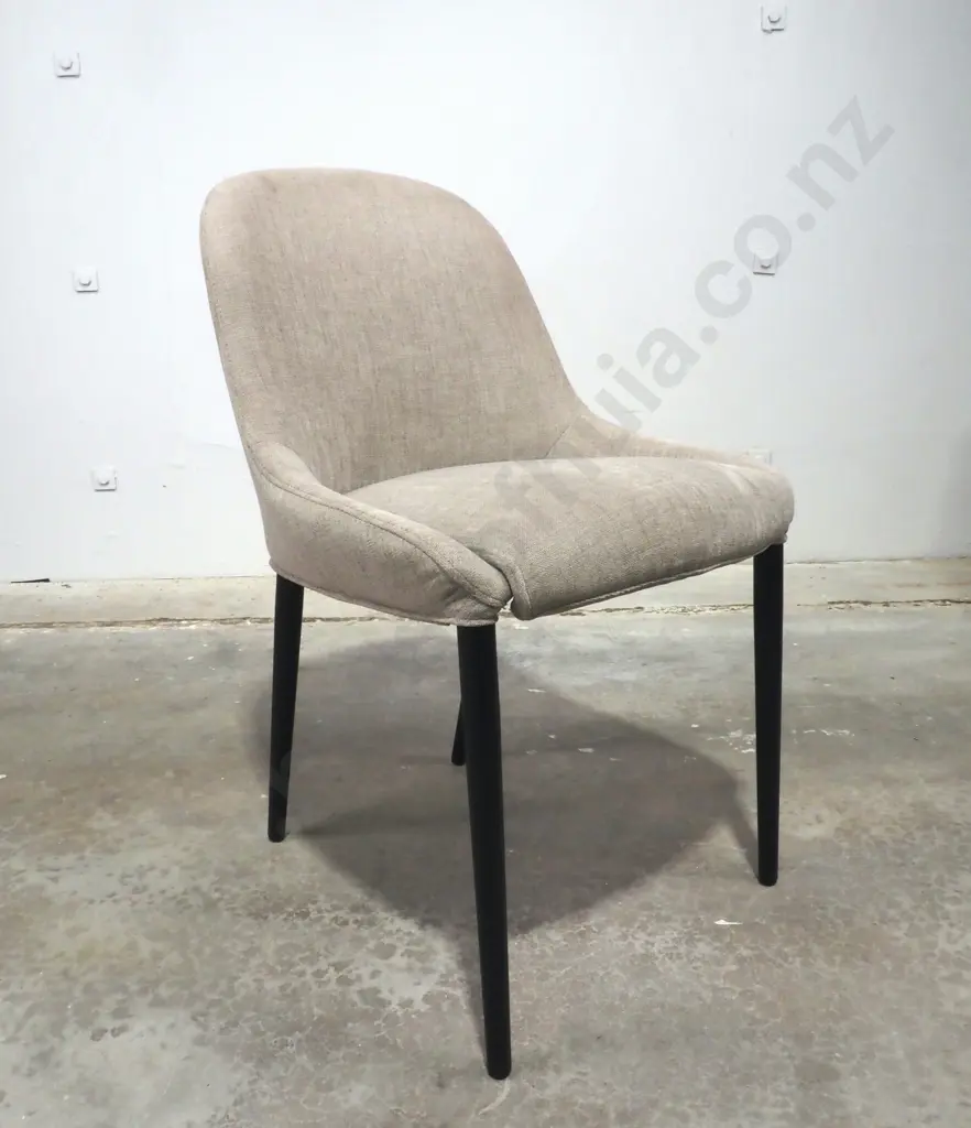 Set Of Six King Living Armless Dining Chairs w Timber Finish Legs Image 1++